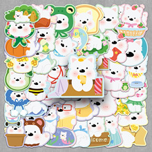 50张原创西高地贴纸可爱手绘不侵权萌宠装饰手账咕卡文具贴纸批发