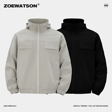 ACE小众设计师复古立领子弹拉链工装夹克男士春秋潮牌外套跨境