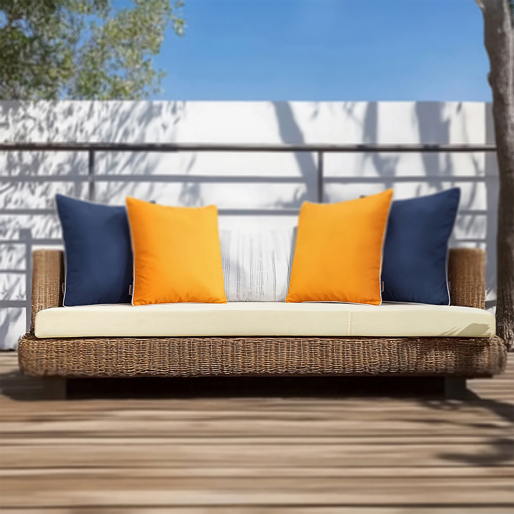 Lengthen Outdoor Rattan Chair Cushion Cover Courtyard Waterproof Chair Cushion Sponge Cushion Shell Garden Rattan Sofa Cover