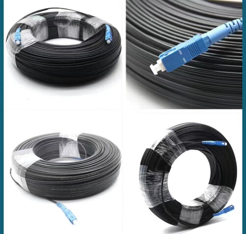 FTTH fiber, telecom-grade outdoor pigtail optical fiber SC-SC finished pigtail jumper, 1 core, 3 steel wires