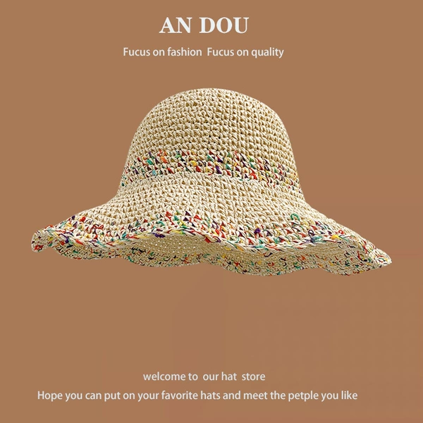 Rainbow Doudou Straw Hat