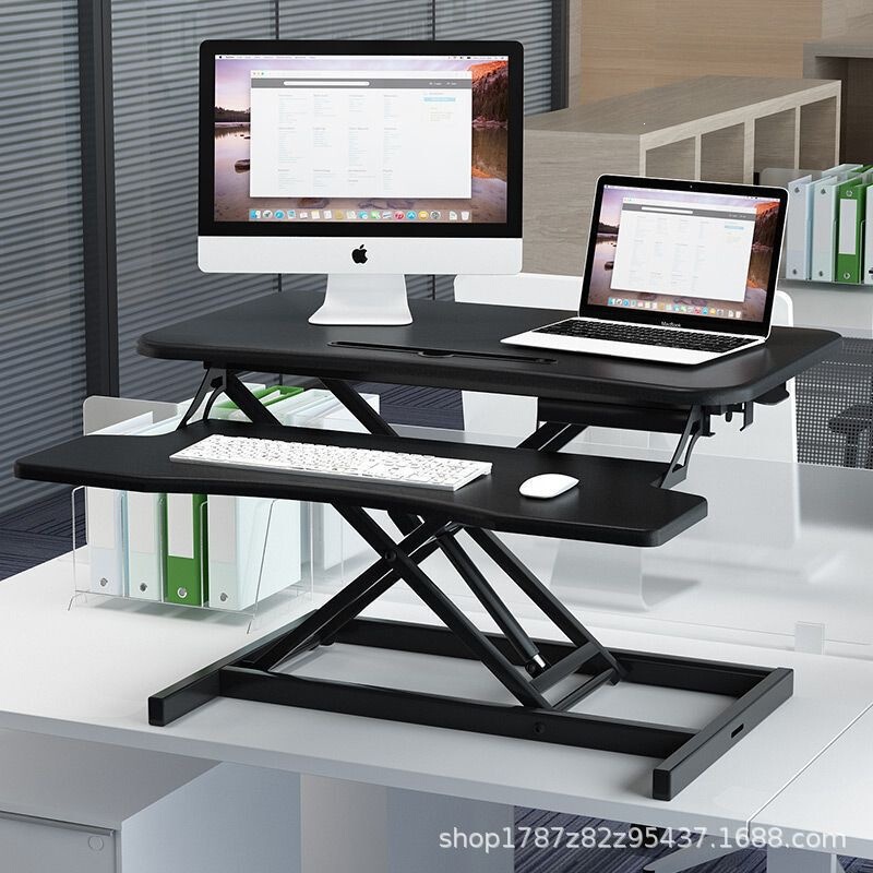 Standing Adjustable Work Table, Pneumatic Folding Desk, Computer Desktop