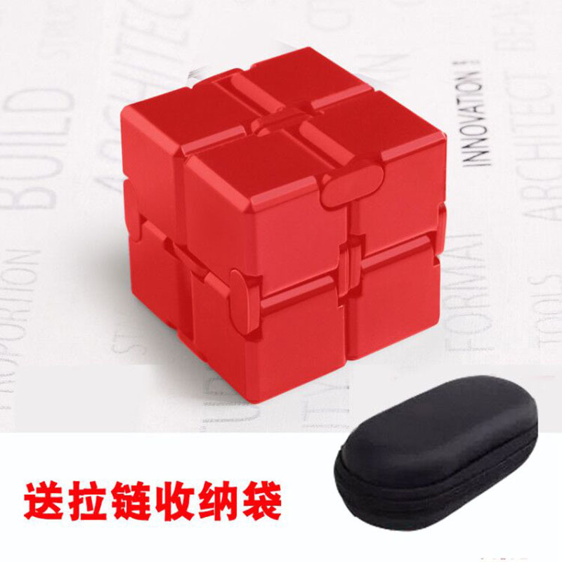 Cubo de Rubik infinito aleación de aluminio juguete de descompresión transfronteriza Venta caliente yema del dedo cuadrado de ventilación Clase de descompresión aburrido artefacto