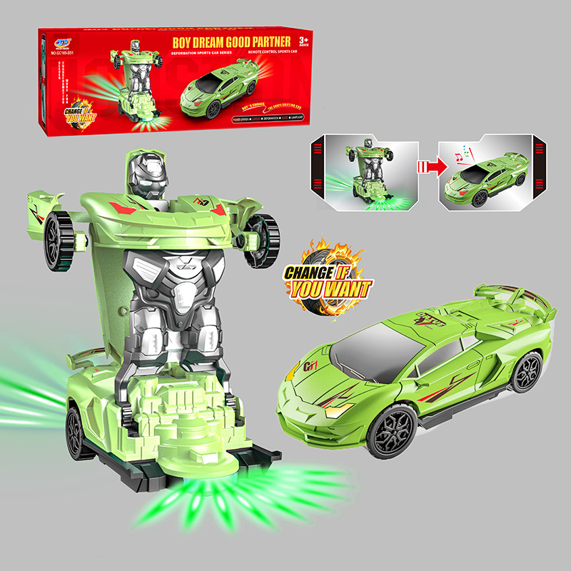 Amazon deformación coche deportivo juguetes infantiles deformación de inercia transfronteriza coche de juguetes robot al por mayor coche de control remoto para niños