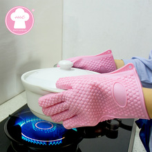 130g北欧风烘焙防烫隔热手套厨房烤箱心形五指微波炉厨房家务手套