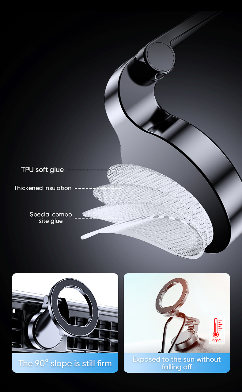 Magsafe Car Mobile Phone Holder Magnetic Mobile Phone New Car Supplies Foldableing 360 Navigation Mobile Phone Holder
