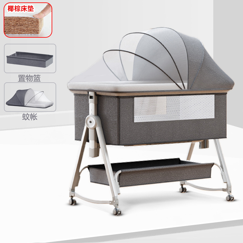 Cuna móvil Cuna portátil Cuna para bebé Cama plegable multifuncional bb Cama grande de costura para niños recién nacidos
