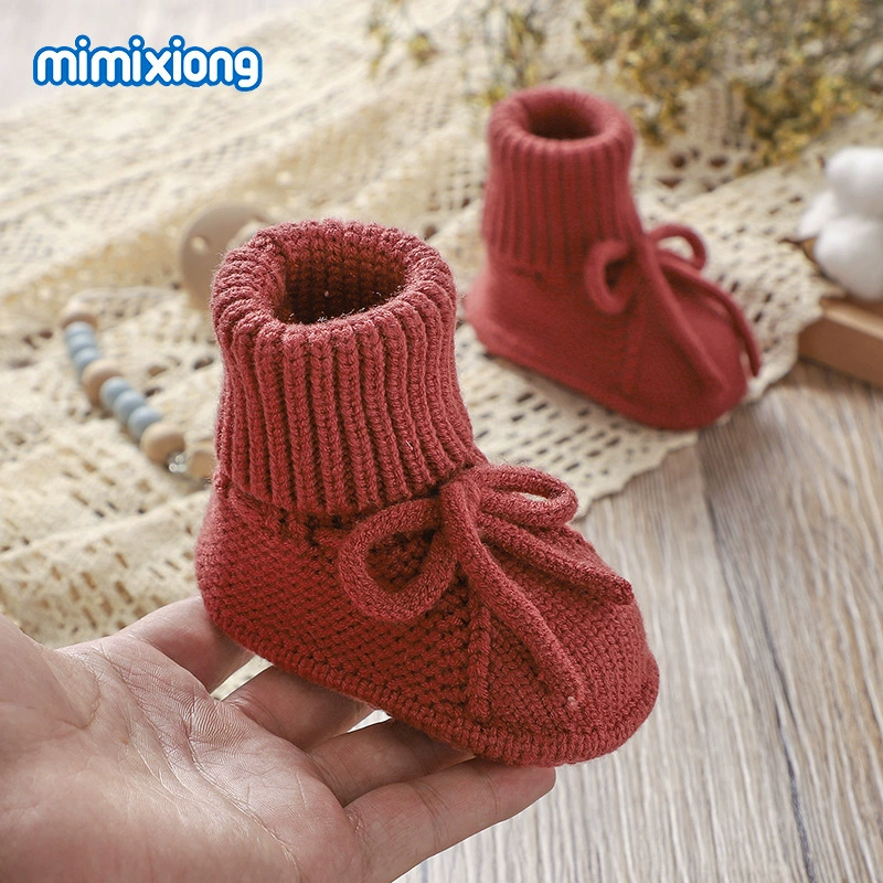 Новые детские вязаные туфли с бантиком для мальчиков и девочек от INS Amazon