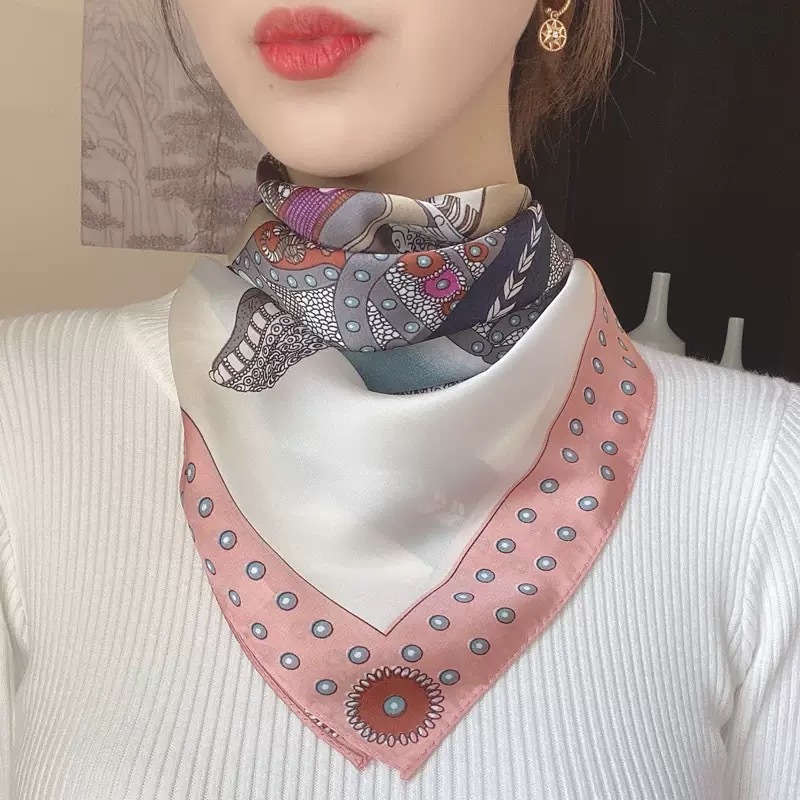复古斑马纹小方巾女丝巾春夏新款韩国装饰百搭职业衬衣空姐小领巾|undefined