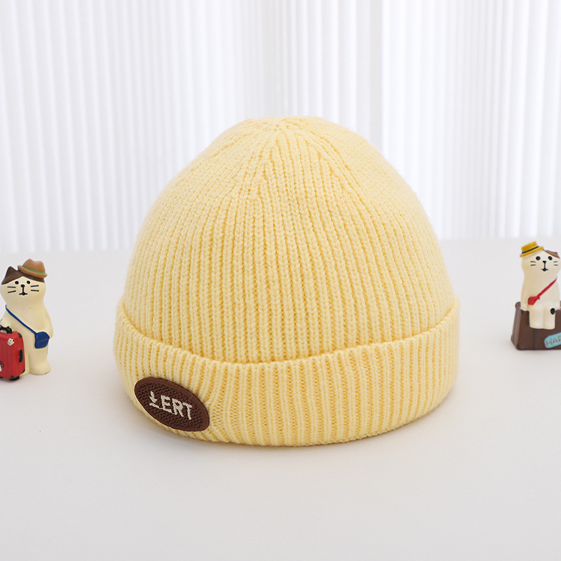 Sombrero para bebés otoño y invierno caliente a prueba de viento sombrero de lana de punto recién nacido pequeño mes bebé lindo super lindo gorra