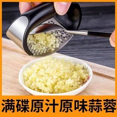 Garlic Press, Garlic Smashing Tool, Manual Ring Garlic Peeler, Garlic Paste Maker, Stainless Steel Garlic Paste Press, Garlic Smashing Device