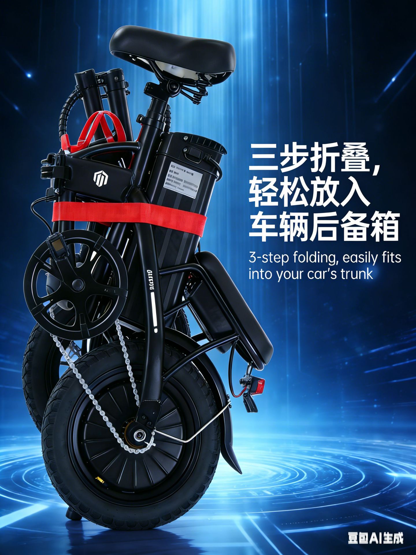 Electric Bicycle Adult Escort Small Folding E-Bike Long Range