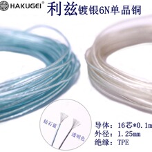 PE利兹镀银6N单晶铜DIY发烧耳机线基16芯*0.1mm/外径1.25mm