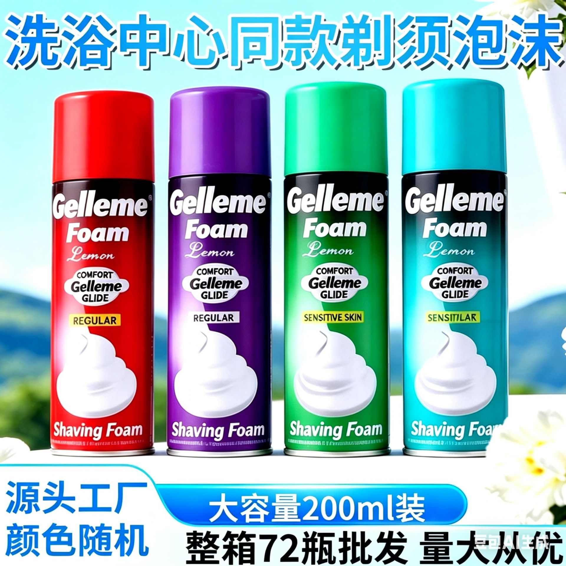 200ml shaving foam, moisturizing and smoothing shaving cream, men's shaving foam wholesale.