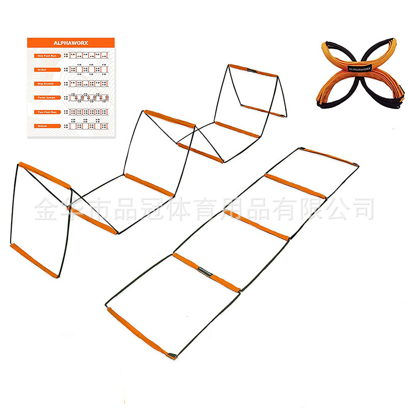 Escalera ágil mariposa Escalera de salto Escalera de cuerda Escalera flexible Escalera ágil fija Velocidad Equipo de entrenamiento de fútbol Escalera ágil