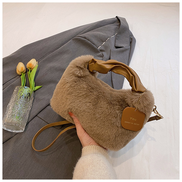 2023 Autumn/Winter Versatile Simple Solid Color Single Room Crossbody Bag Women's Fashion_voghion.com