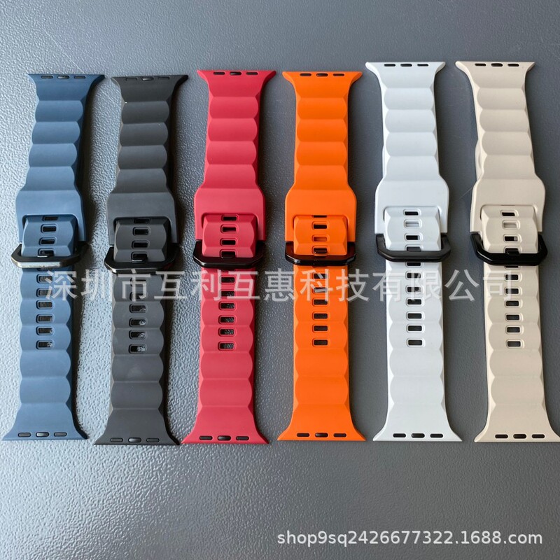 Suitable for Apple Watch Fluororubber Fkm Strap with High Temperature Resistance and Sweat Resistance iWatch 1-10 Generation/Ultra2