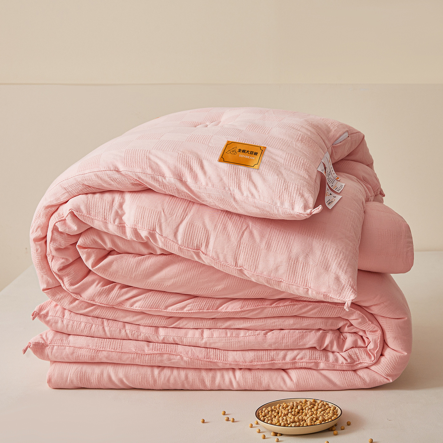 100% algodón jacquard edredón de soja 30% edredón de proteína de soja edredón de algodón waffle edredón de invierno edredón de primavera y otoño edredón image 8