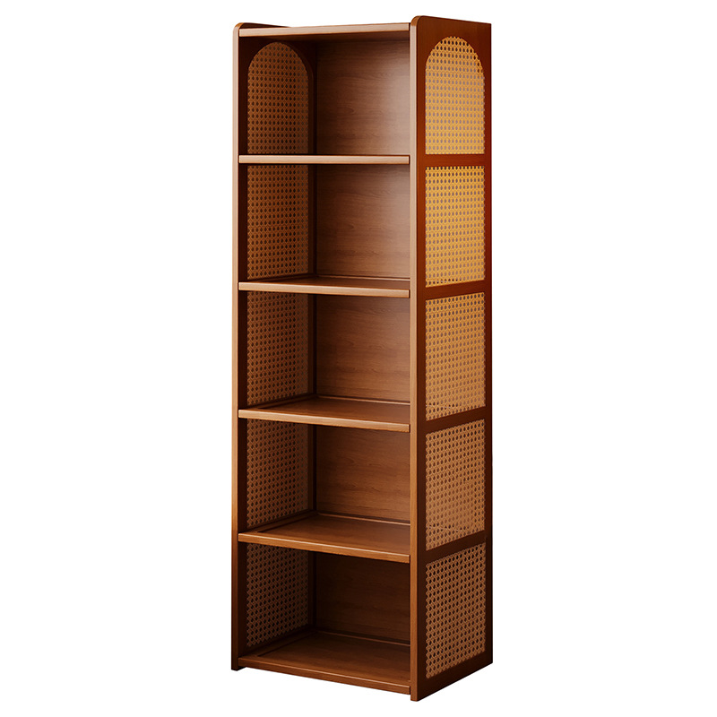 Estantería de ratán, estante de piso a techo, una pieza contra la pared, sala de estar, almacenamiento doméstico, armario de almacenamiento de libros, estantería simple de varios pisos image 5