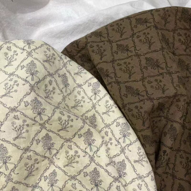 Pastoral Retro Lines and Floral Patterns Fabric, Diamond-Shaped Floral Fabric for Photo Shoots, Desk and Coffee Table Cloth, Handmade DIY Fabric Pastoral Retro Lines and Floral Patterns Fabric, Diamond-Shaped Floral Fabric for Photo Shoots, Desk and Coffee Table Cloth, Handmade DIY Fabric
