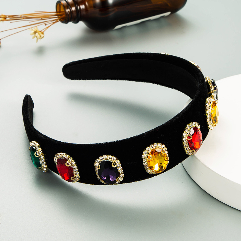 Baroque Style Retro Flannel Alloy Diamond Headband display picture 9