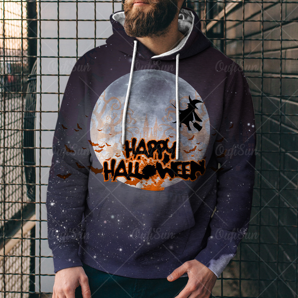 Serie suelta Calabaza Cross-border Halloween Halloween Ropa de hombre europea y americana y estilo de guardia 2024 Ropa 3D Head Sports