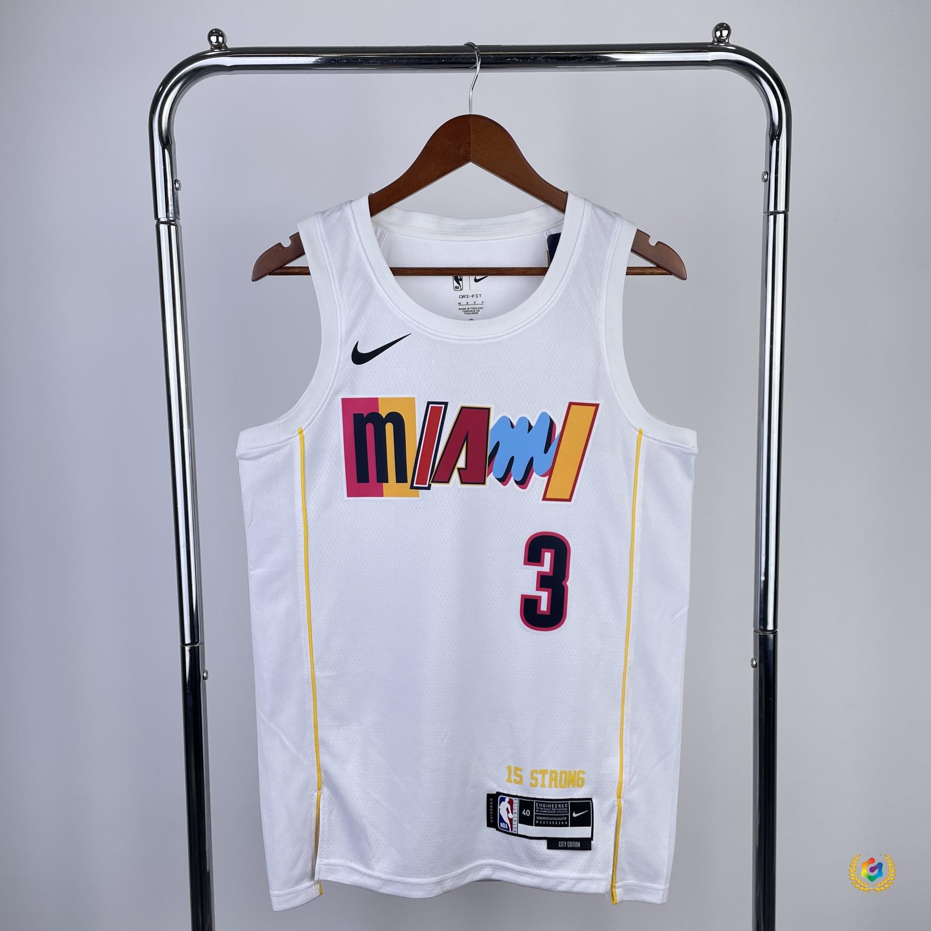 ✅ Cross-Border Nba Jerseys Basketball Uniforms Heat Team No. 3 Wade 14 Herro 22 Butler 11 Adebayo