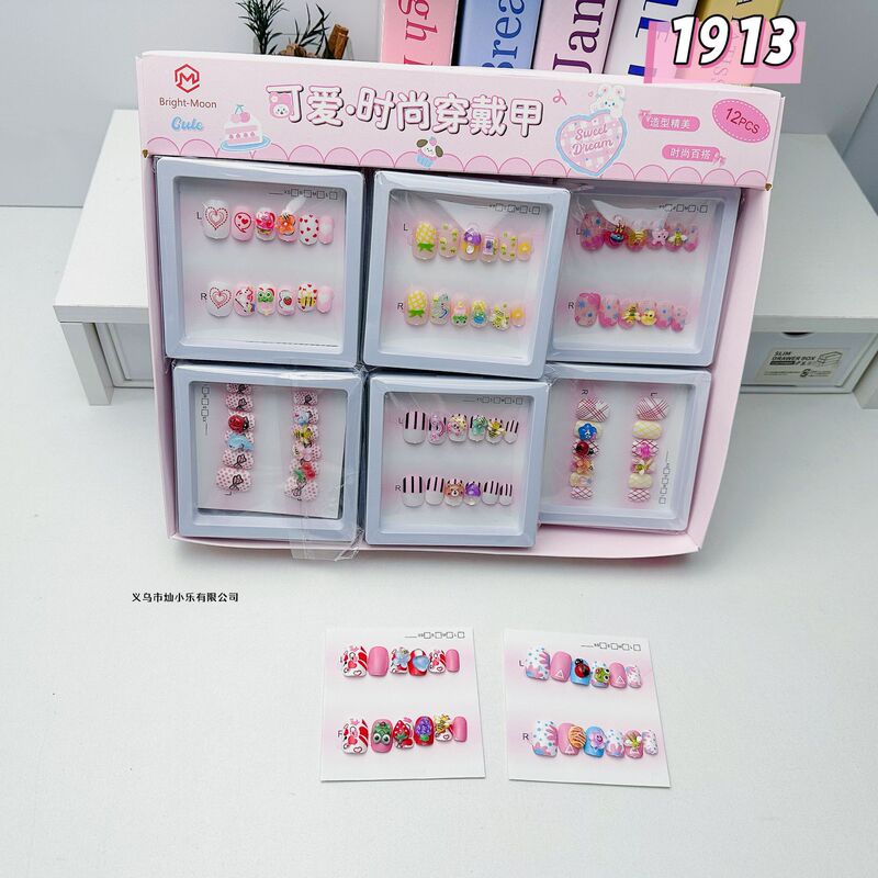 Cute Fashion Wear Nail Art Internet Popular Cute Cartoon Girl Nail Sticker Little Girl Decoration Three-Dimensional Sticker
