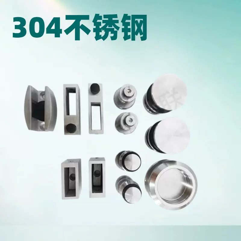 淋浴房304不锈钢滑轮移门10x30方管套装浴室玻璃门专供现代简约风