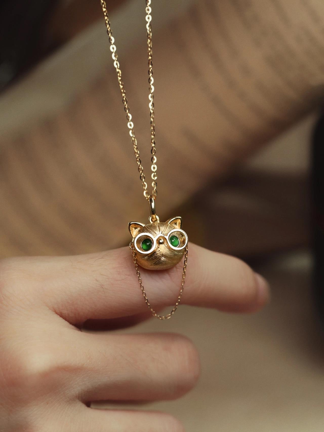 Mode Chat Le Cuivre Placage Collier 1 Pièce display picture 1