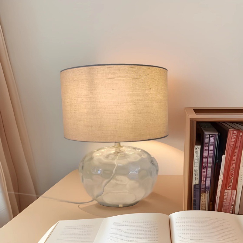 Lámpara Xilai, lámpara de habitación de vidrio minimalista moderna, decoración de escritorio de dormitorio, luz nocturna