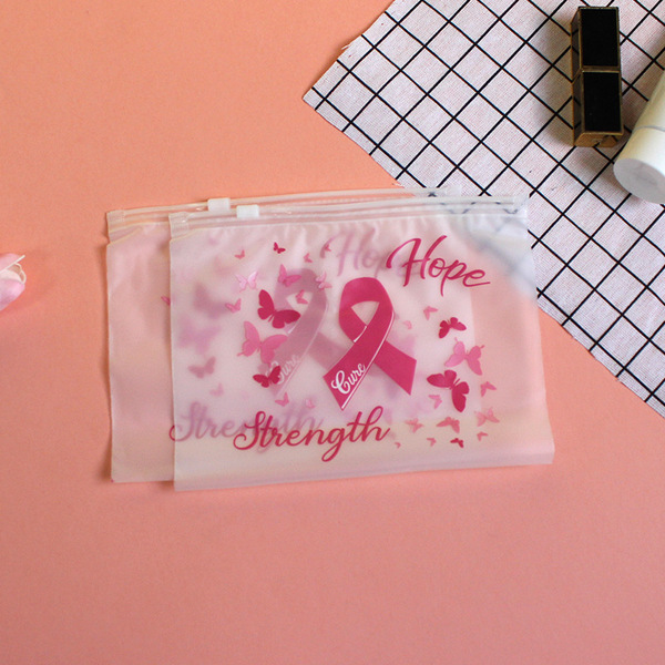 fuchsia black storage bag for eyelashes with zipper
