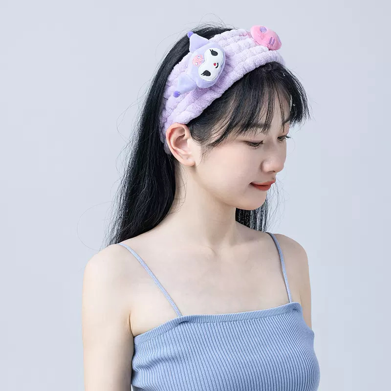 MINISO famous product Cinnamoroll cartoon 3D three-dimensional water-absorbent headband thickened cute headwear
