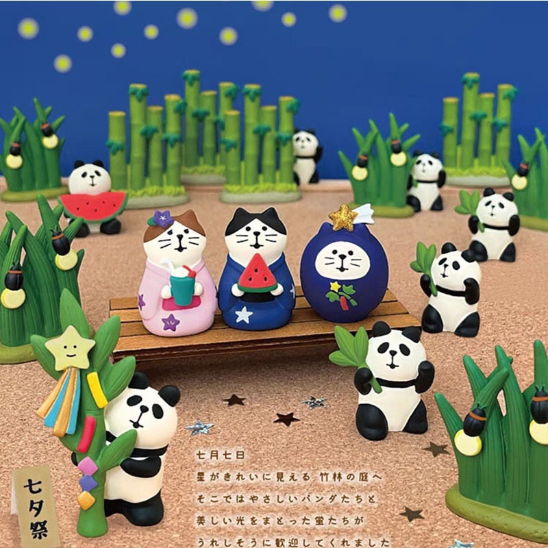 일본 고양이 zakka 중국 발렌타인 데이 귀여운 Dragon Boat 팬더 대나무 크리 에이 티브 발렌타인 데이 선물 유행 레진 공예품