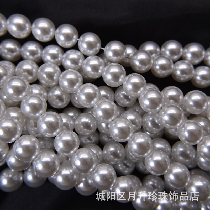Highlight ABS imitation pearl half hole non-hole perforated pearl jewelry material clothing accessories Pearl diy jewelry accessories