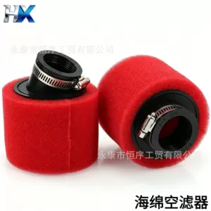 Atv Beach Bike Off-Road Motorcycle Accessories Straight and Angled Air Filter Double-Layer Sponge Air Cleaner