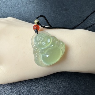 Natural jade pendant ice species Buddha laughing Buddha Maitreya Buddha fine jade pendant wholesale direct supply a large number of in stock
