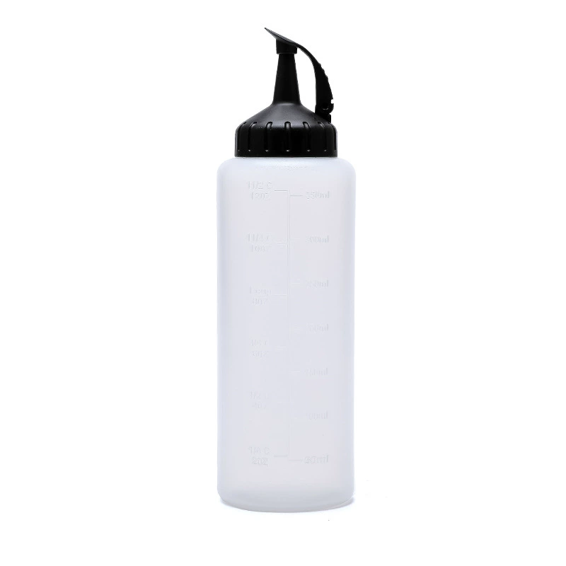 Squeeze Sauce Bottle, Pointed Nozzle with Lid, Measurement Scale, 175 / 350 ml Options