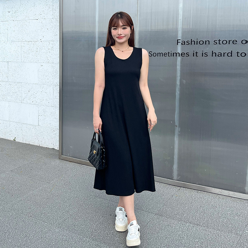 Plus size dress women's new autumn clothes chubby girl vest skirt pit knitted belly covering bottoming skirt 3296 Plus size dress women's new autumn clothes chubby girl vest skirt pit knitted belly covering bottoming skirt 3296