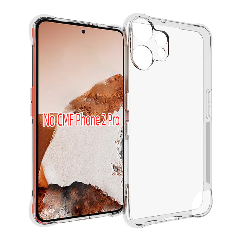 For Nothing CMF Phone 2 Pro Four Corner Drop-resistant Mobile Phone Case Transparent TPU Protective Shell Accessories II For Nothing CMF Phone 2 Pro Four Corner Drop-resistant Mobile Phone Case Transparent TPU Protective Shell Accessories II