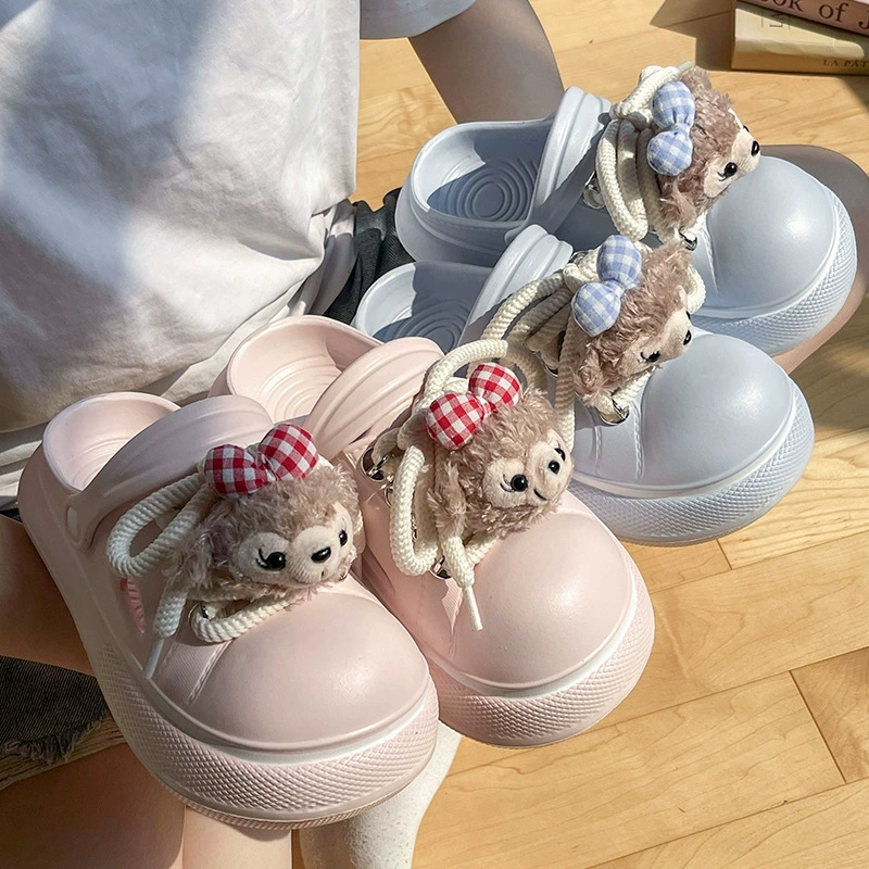 2025 новый летний толстый подошв наружной обуви с отверстиями