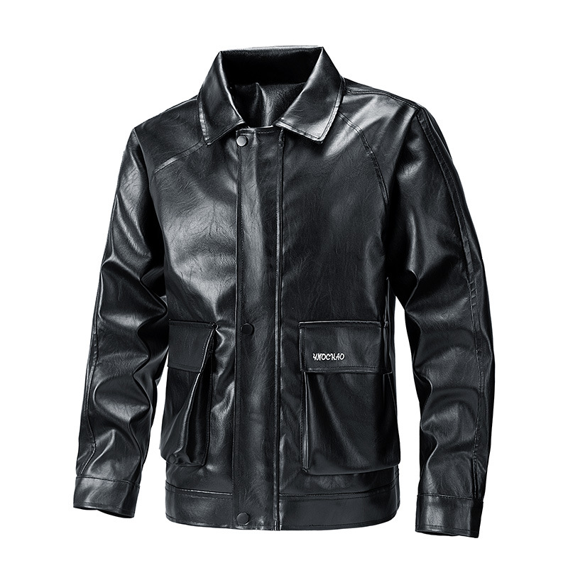 (Veste en cuir H588) Combinaison de course moto en cuir pour homme, veste homme col montant, p_voghion.com