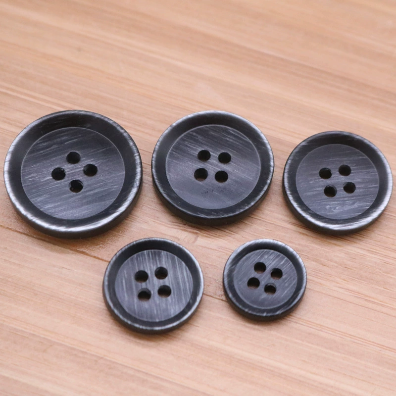 Four-eye button thin edge resin button coat windbreaker button wholesale high-end suit button resin button hand-stitched button