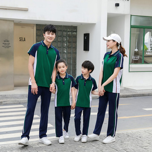 Summer School Uniform for Middle School Students suit Short-sleeved Cotton T-shirt Junior High School Senior high school Class Uniform for Men's and Women's Group Games