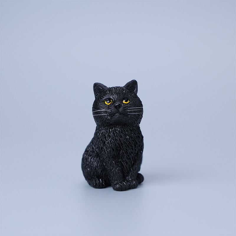 座っている猫の装飾品オレンジ猫黒と白の猫ペットモデルかわいいミニカー車のインテリア装飾おもちゃ DIY|undefined