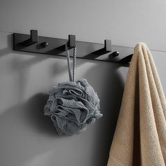 Bathroom towel hooks, clothes hooks, no punching wall hanging, black bathroom clothes row hooks wall manufacturer