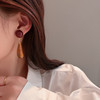 Silver needle, resin, fashionable universal retro earrings, silver 925 sample, simple and elegant design