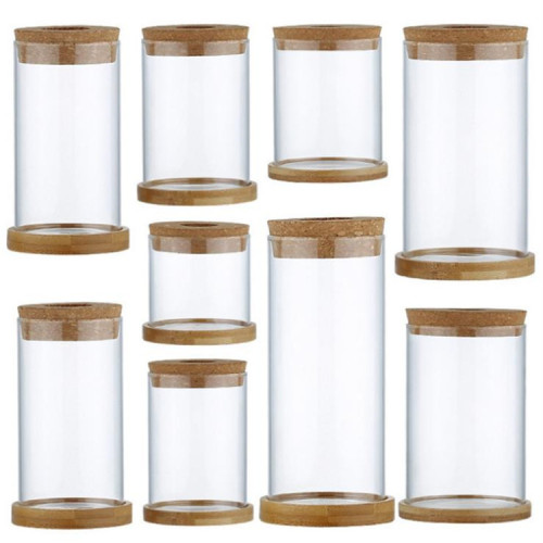 Transparent glass algae micro-landscape wishing bottle cork with multiple styles, glass-sealed hydroponic plant vase