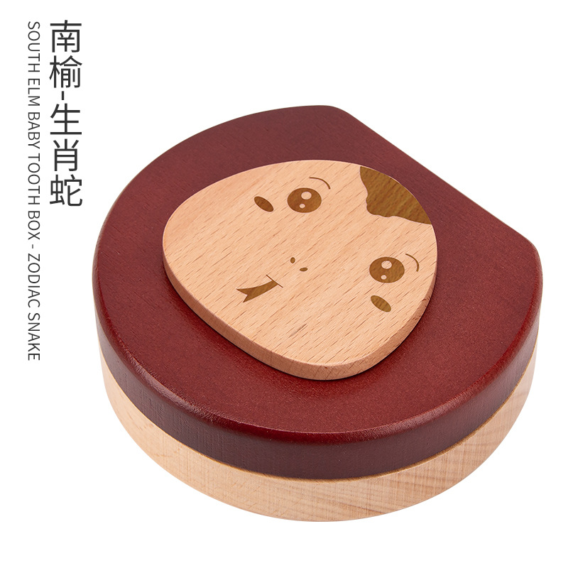 Caja de pezón para niños de madera 1-3-5 años bebé pelo fetal pezón caja de almacenamiento año viejo conmemorativo cordón umbilical caja de colección