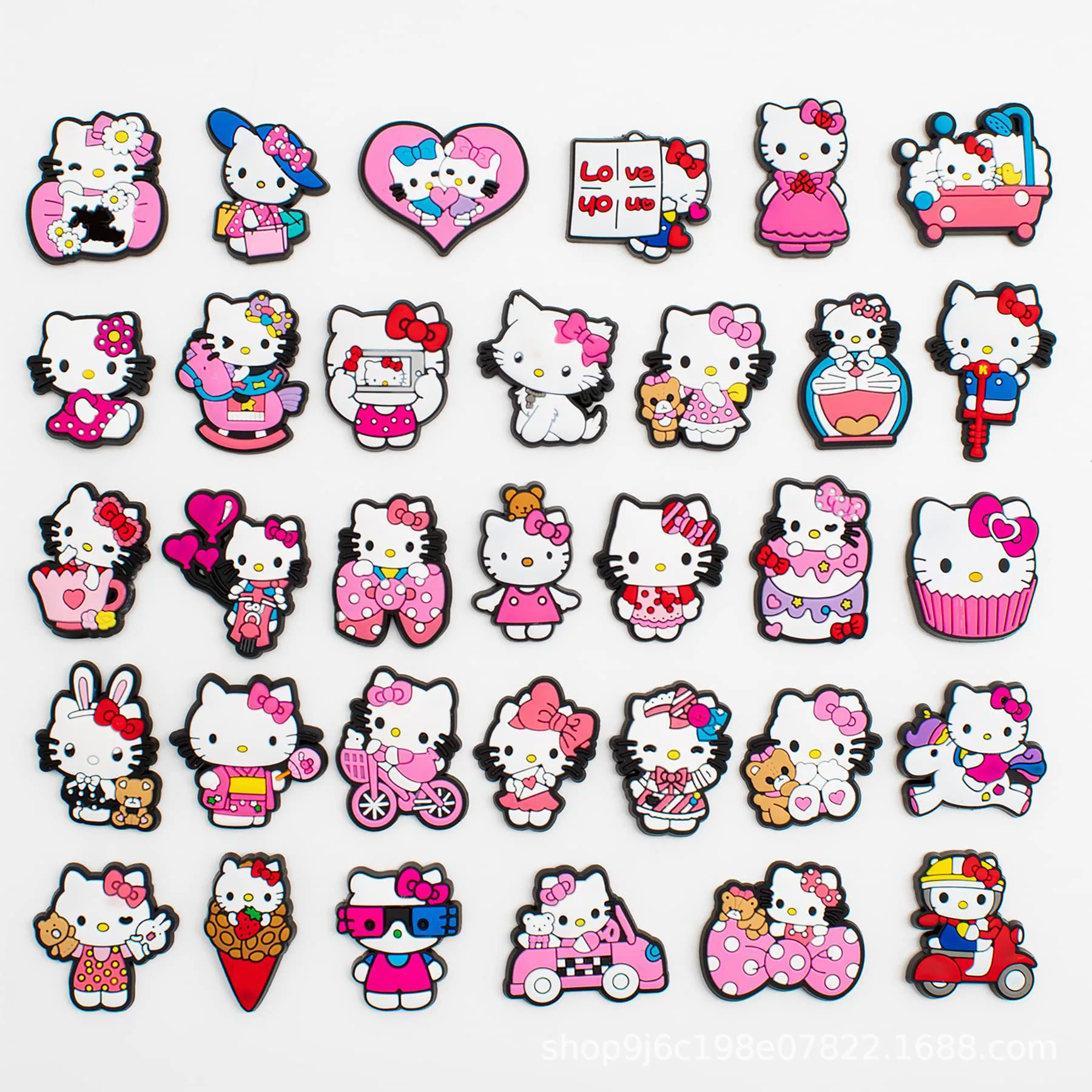 Hello Kitty, мультяшные туфли, съемная пряжка для обуви